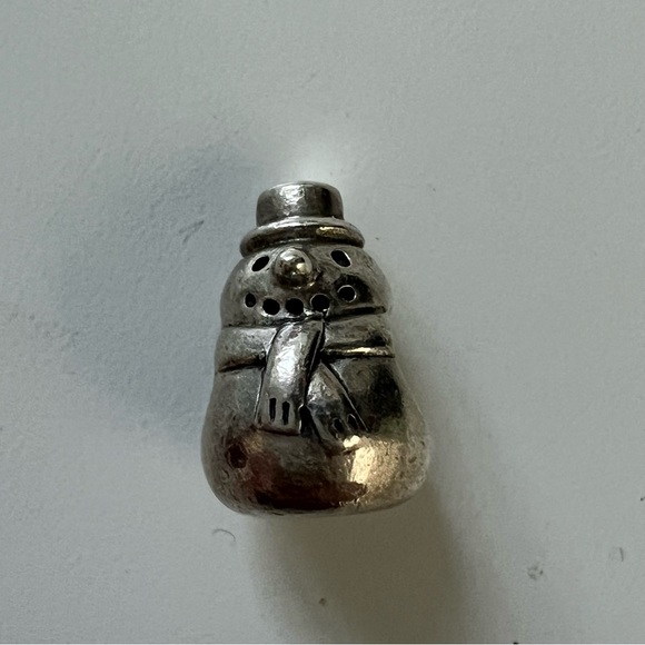 Pandora Charm Snowman Retired Christmas Sterling Silver 925 ALE, for Bracelet - Picture 2 of 8